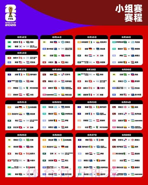 世界杯小组赛赛程哪里可以看